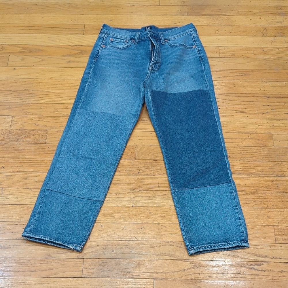 GAP Women's Two-Tone Blue Relaxed Jeans